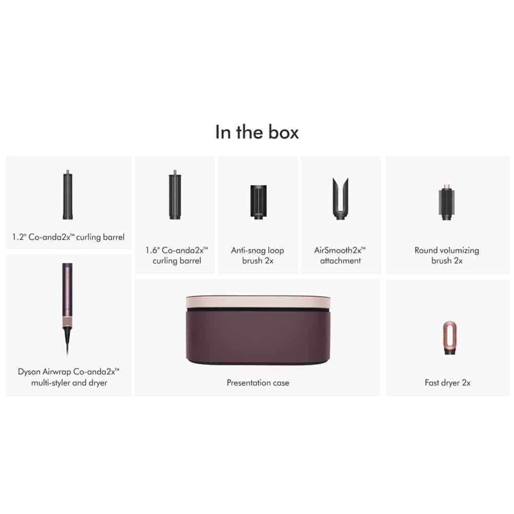 حالت دهنده مو دایسون Dyson Airwrap HS09 Co-anda2x™ multi-styler and dryer Straight+Wavy (Jasper Plum) – (بنفش – صورتی) با گارانتی 24 ماه — تصویر ۲