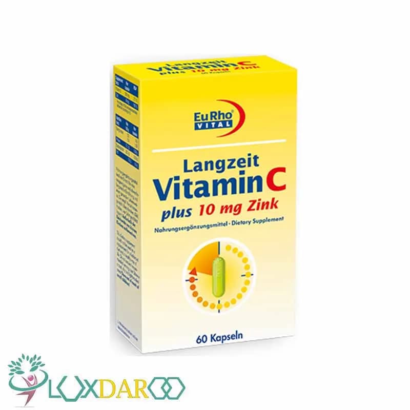 کپسول ویتامین ث و زینک 10 میلی گرم یوروویتال 60 عددی