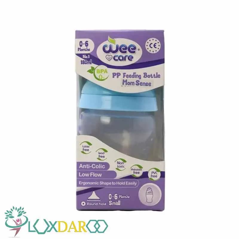 شیشه شیر پلی پروپیلن مناسب کودکان 0 تا 6 ماه 180 میل کد B323 وی کر