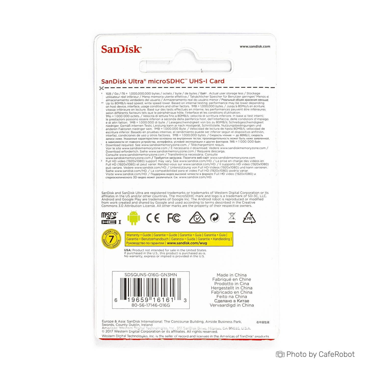 کارت حافظه میکرو اس دی 16 گیگ کلاس 10 برند SanDisk سرعت 100MB/s — تصویر ۳