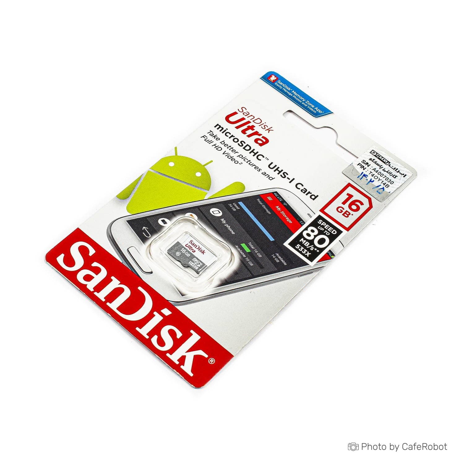 کارت حافظه میکرو اس دی 16 گیگ کلاس 10 برند SanDisk سرعت 100MB/s