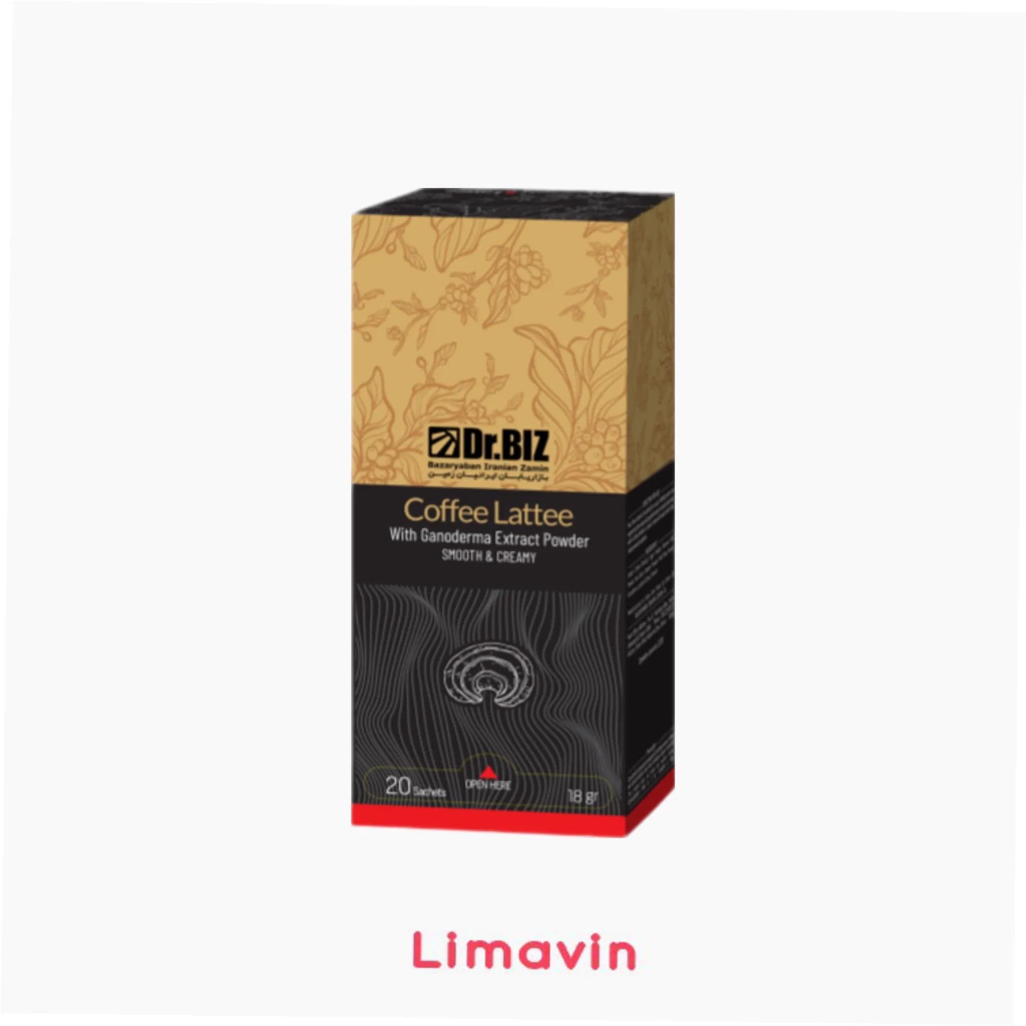 قهوه لاته گانودرما دکتر بیز-20ساشه 20گرمی — تصویر ۲