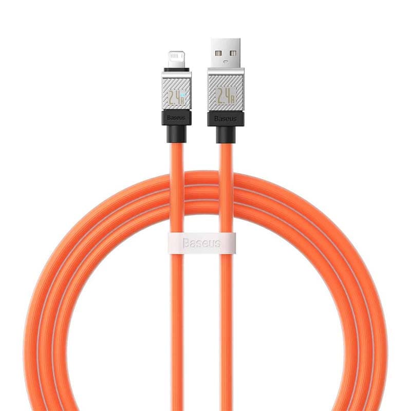 کابل لایتنینگ فست شارژ 2.4 آمپر باسئوس CoolPlay CAKW0004 طول 1 متر — تصویر ۴