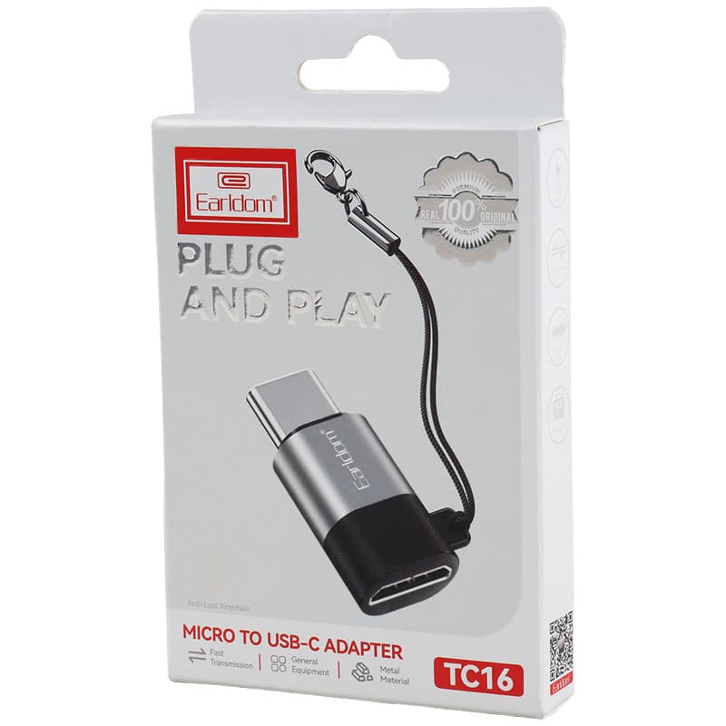 تبدیل OTG میکرو یو اس بی به تایپ سی ارلدام ET-TC16 — تصویر ۲