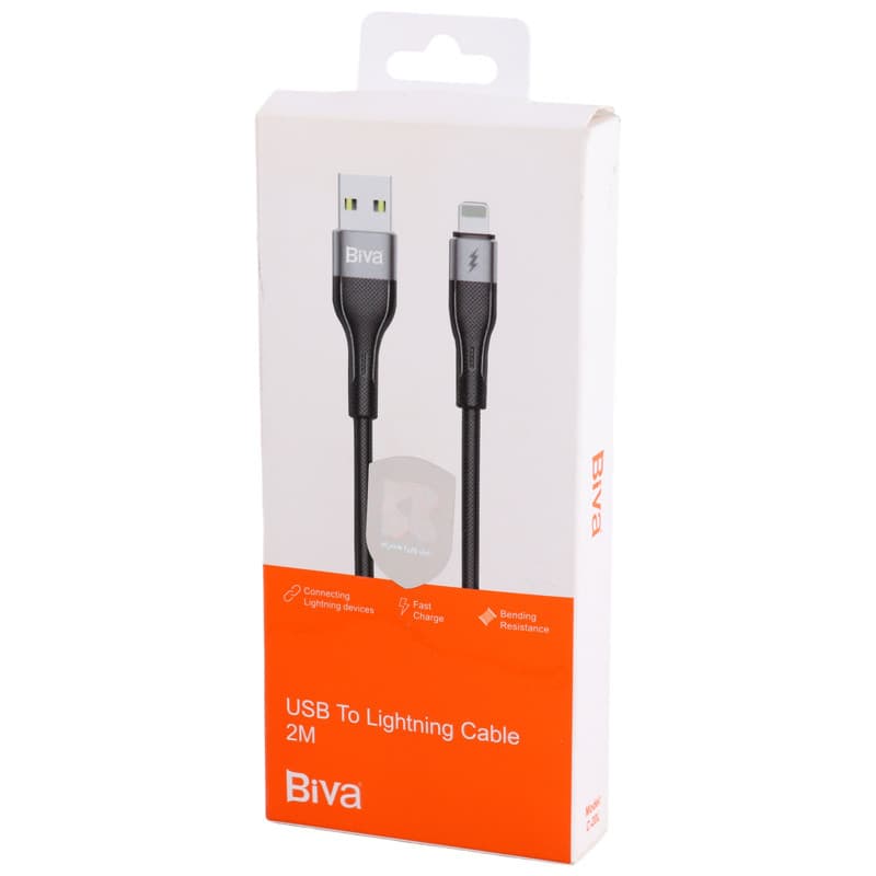کابل لایتنینگ فست شارژ 3 آمپر بیوا C-20L طول 2 متر — تصویر ۴