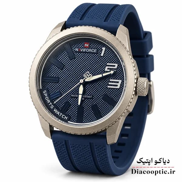 ساعت مچی اورجینال مردانه موتور ژاپن برند نیوی فورس مدل NF9202 بند رابر