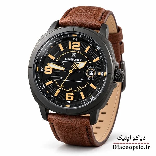 ساعت مچی اورجینال مردانه برند نیوی فورس مدل NF8078 چرمی