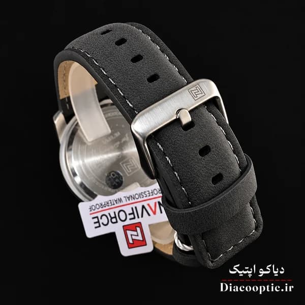 ساعت مچی اورجینال مردانه موتور ژاپن برند نیوی فورس مدل NF9202 چرمی — تصویر ۵