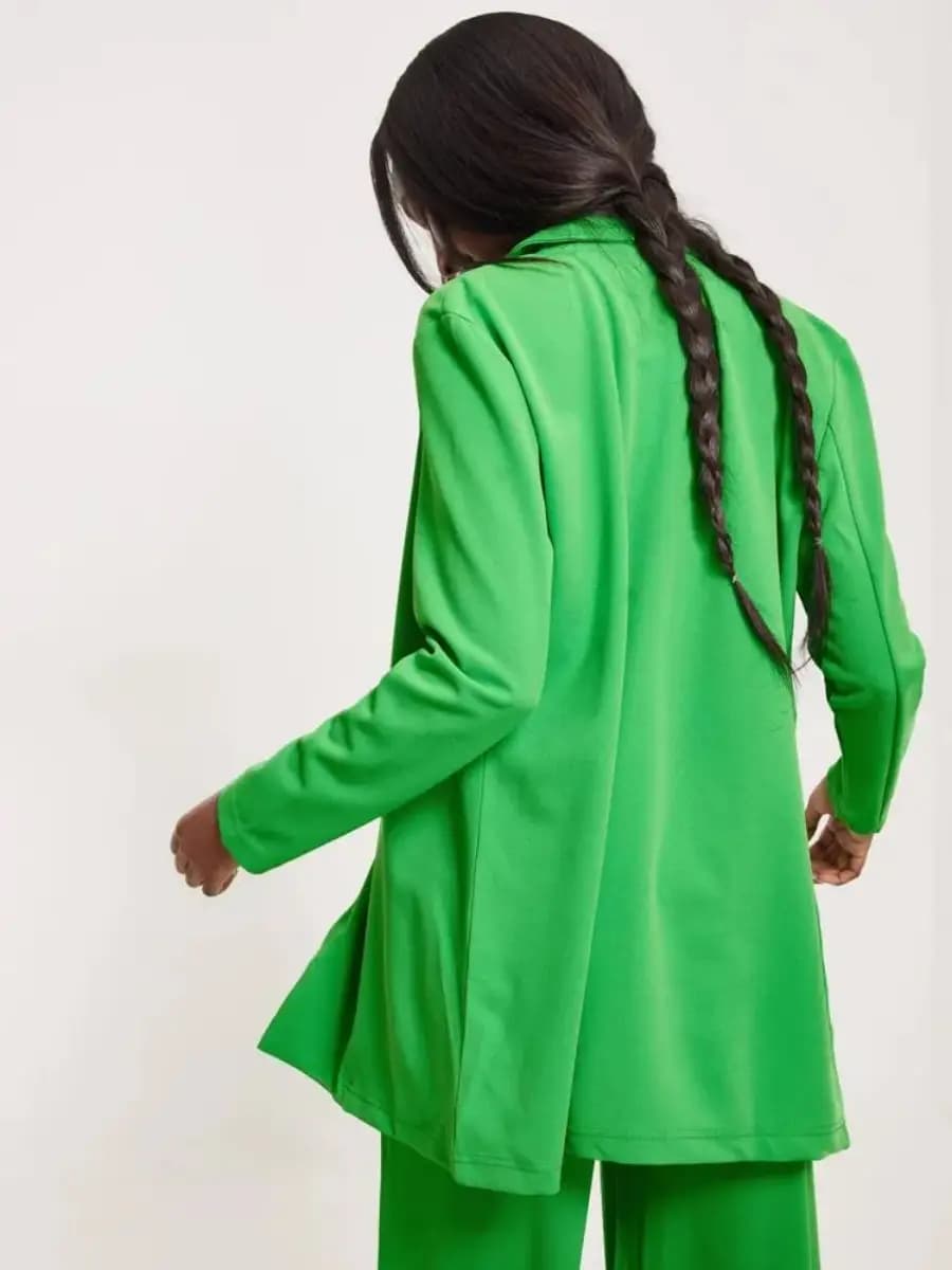 کت تک سبز چمنی کرپ jdy — تصویر ۲