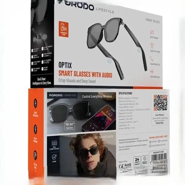عینک هوشمند پرودو مدل Porodo Optix Smart Glasses PDSGUVP119 — تصویر ۳