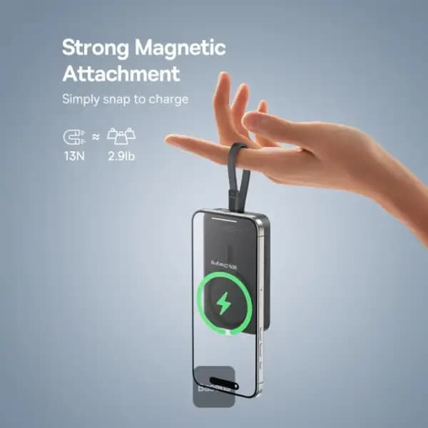پاوربانک 10000 هزار 30 وات بیسوس مدل Baseus Magnetic Cable charging PPCXM10T P1002210B113-00 — تصویر ۵