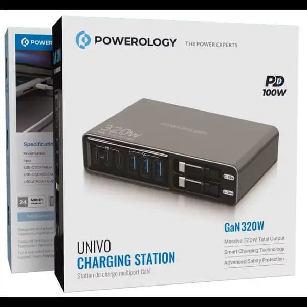 شارژر رومیزی 320 وات پاورولوژی مدل Powerology Univo Charging Station — تصویر ۸