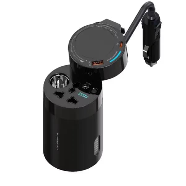 اینورتر خودرو 200 وات پاورولوژی مدل Powerology Universal Car Power Inverter