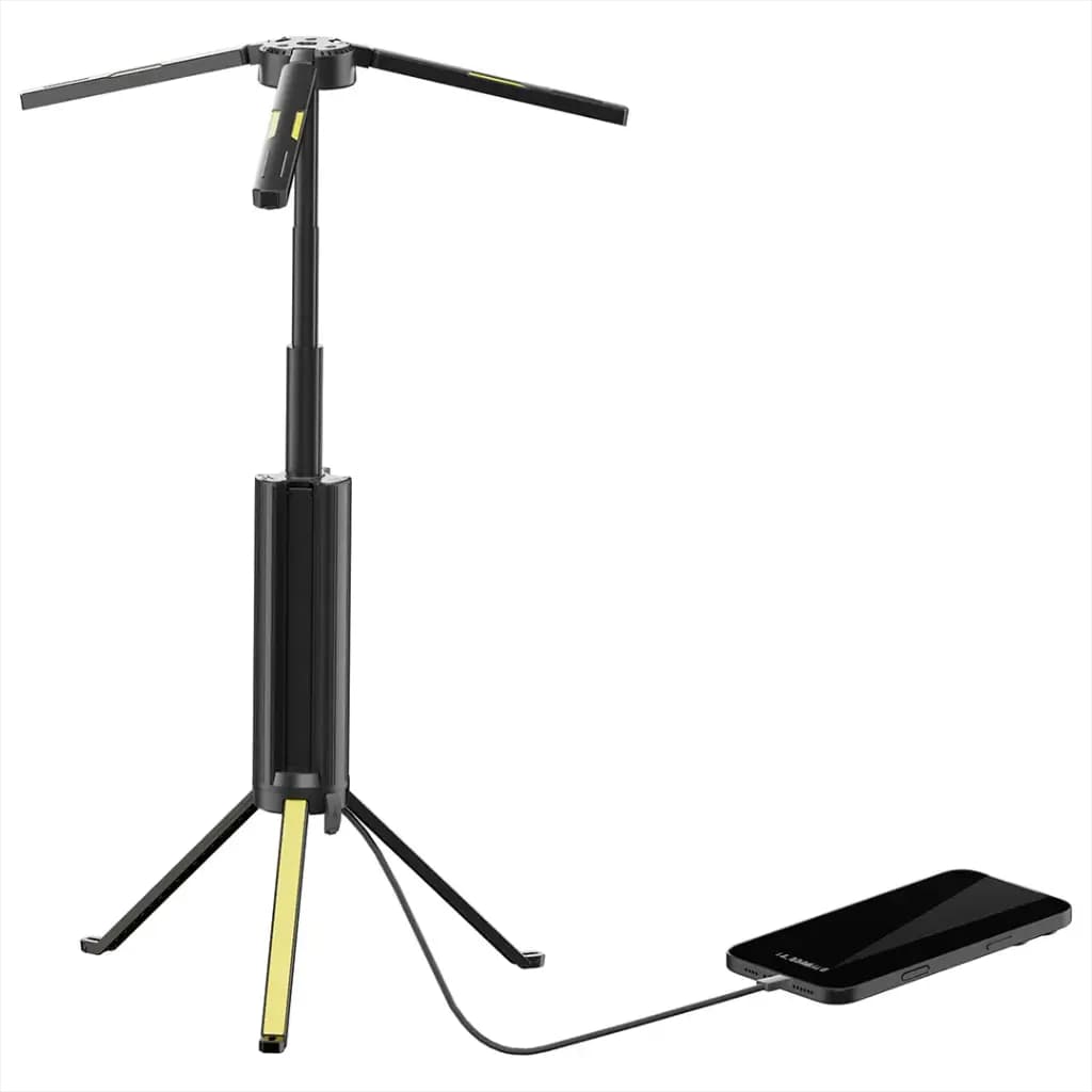 چراغ کمپینگ و پاوربانک پاورولوژی مدل Powerology Luntra Foldable Camping Light PPBCHA116BK — تصویر ۳