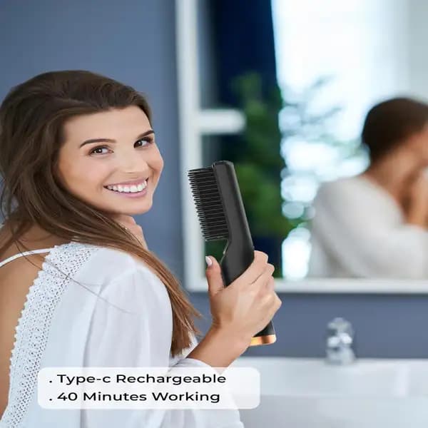 برس حرارتی صاف‌کننده مو و ریش بی‌سیم گرین لاین مدل Green Lion Cordless Beard and Hair Straightener — تصویر ۵
