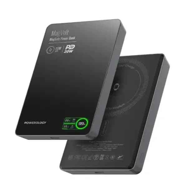 پاوربانک 10000 هزار پاورولوژی مدل Powerology MagVolt Magnetic PPBCHA75