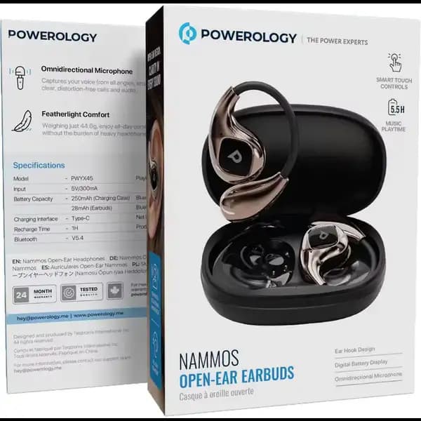 ایرپاد پاورولوژی مدل Powerology Nammos Open‑Ear Earbuds — تصویر ۵