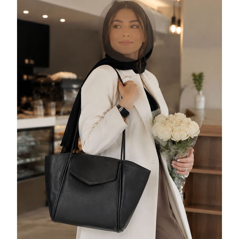 کیف دوشی زنانه مدل چرم مصنوعی مجلسی طرح ساده کد 99500 — تصویر ۱۲