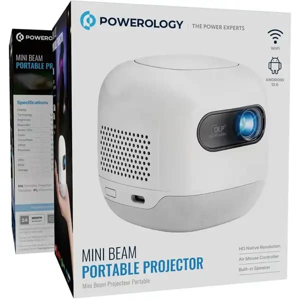 مینی ویدیو پرژکتور قابل حمل پاورولوژی مدل PWMPM2WH Mini Beam — تصویر ۵