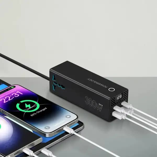 اینورتر 300 وات خودرو پاورولوژی Powerology 300W Car Power Inverter PWCUQC038 — تصویر ۳