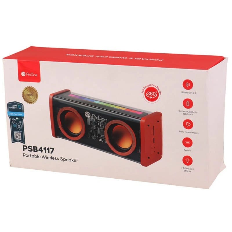 اسپیکر بلوتوثی قابل حمل پرووان مدل ProOne psb 4117 — تصویر ۷