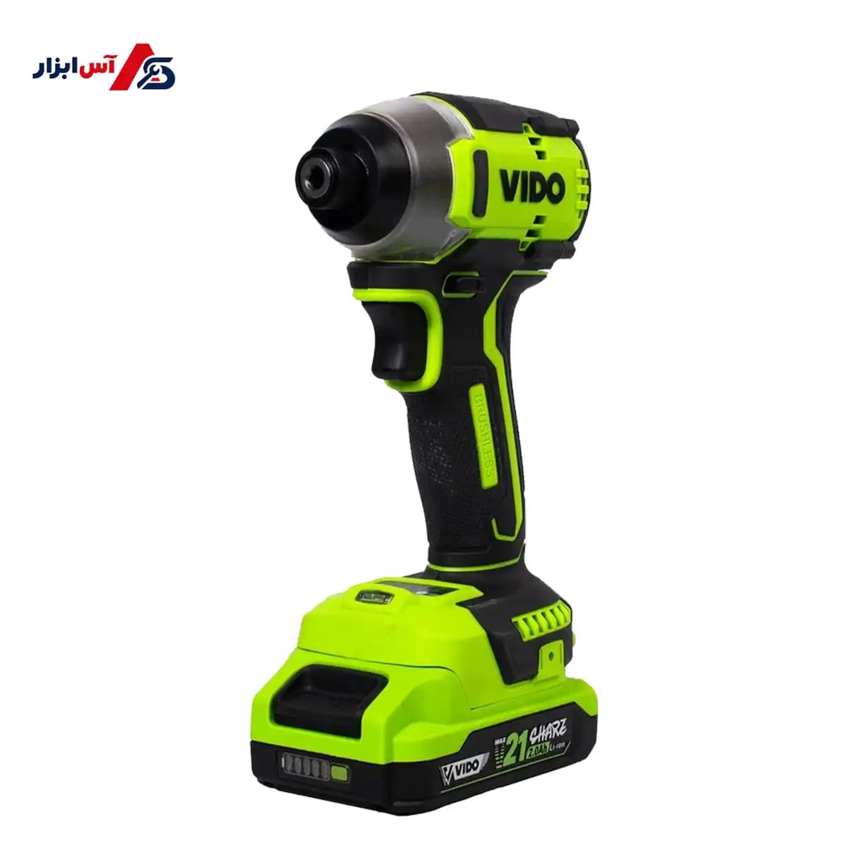 کیت دریل شارژی چکشی و ایمپکت شارژی ویدو (VIDO) 21 ولت براشلس مدل WD910410210 — تصویر ۳