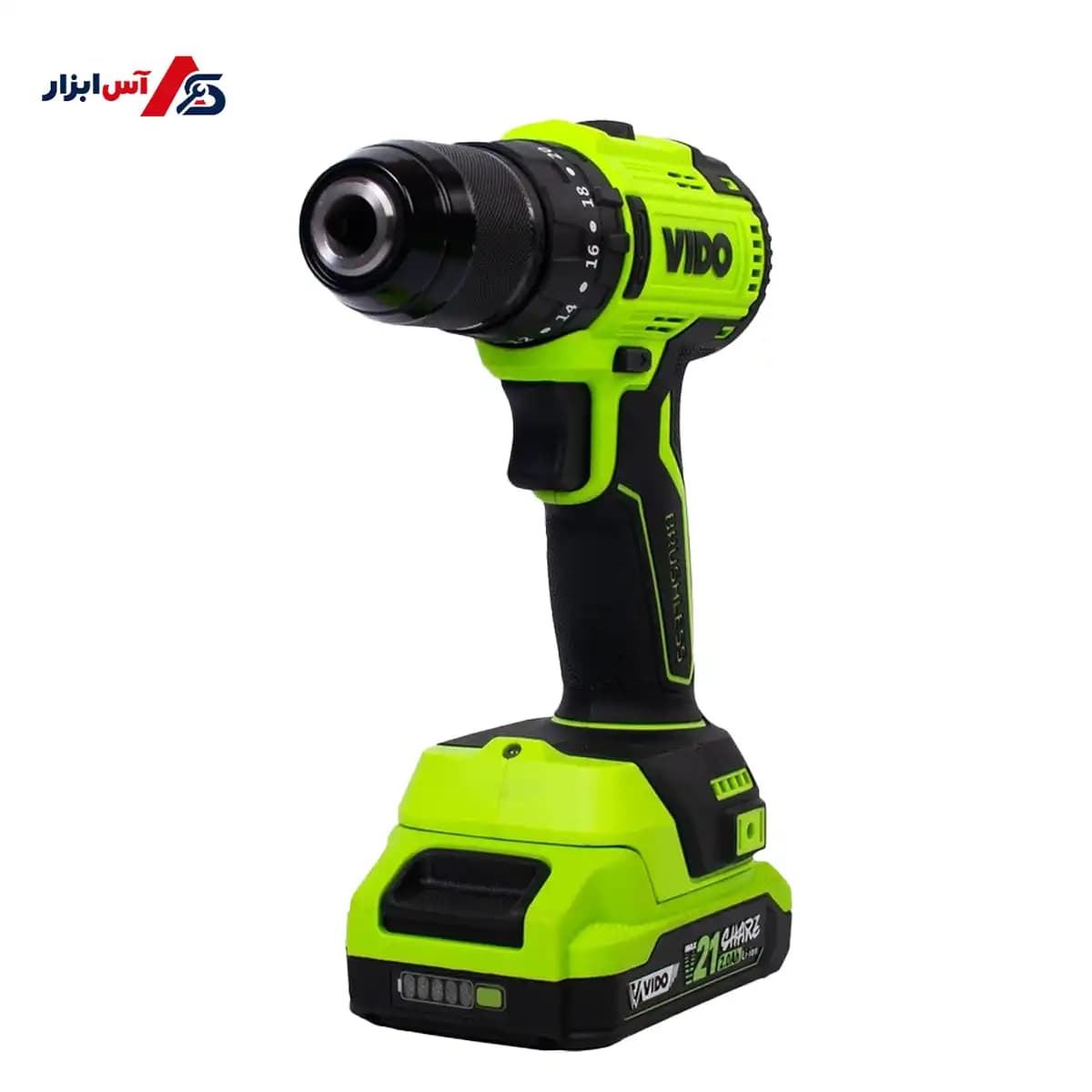 کیت دریل شارژی چکشی و ایمپکت شارژی ویدو (VIDO) 21 ولت براشلس مدل WD910410210 — تصویر ۲