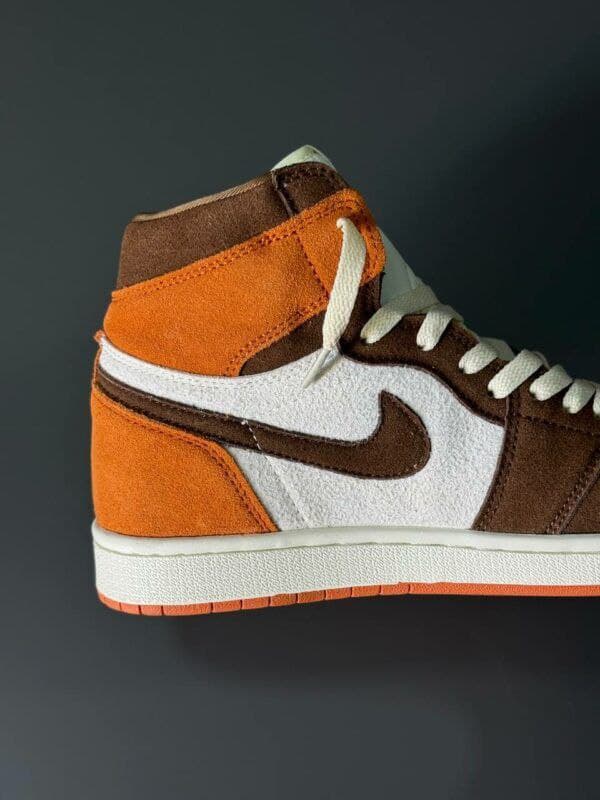 نایک ایر جردن ۱ ساقدار داست کلای نارنجی قهوه ای Nike air jordan 1 high Dusted Clay — تصویر ۴
