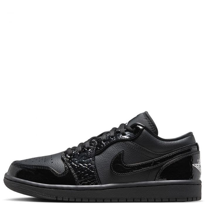 نایک ایر جردن ۱ بدون ساق ورنی تمام مشکی Nike air jordan 1 low black Patent Elephant