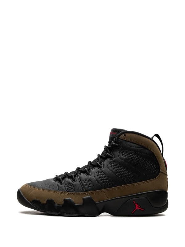 نایک ایر جردن ۹ قهوه ای مشکی Nike air jordan 9 olive concord — تصویر ۵