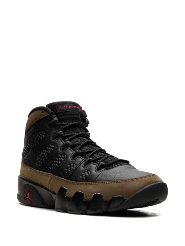 نایک ایر جردن ۹ قهوه ای مشکی Nike air jordan 9 olive concord — تصویر ۲