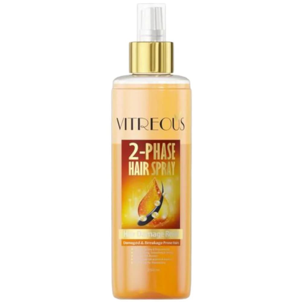 اسپری دوفاز مناسب موهای آسیب دیده ویتروس VITREOUS حجم 250 میل