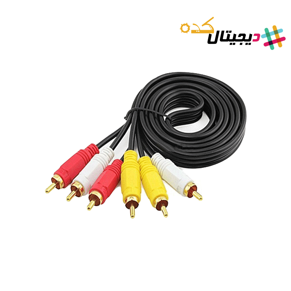 کابل تبدیل 3 جک RCA به 3 جک D-NET RCA کیفیت معمولی — تصویر ۲