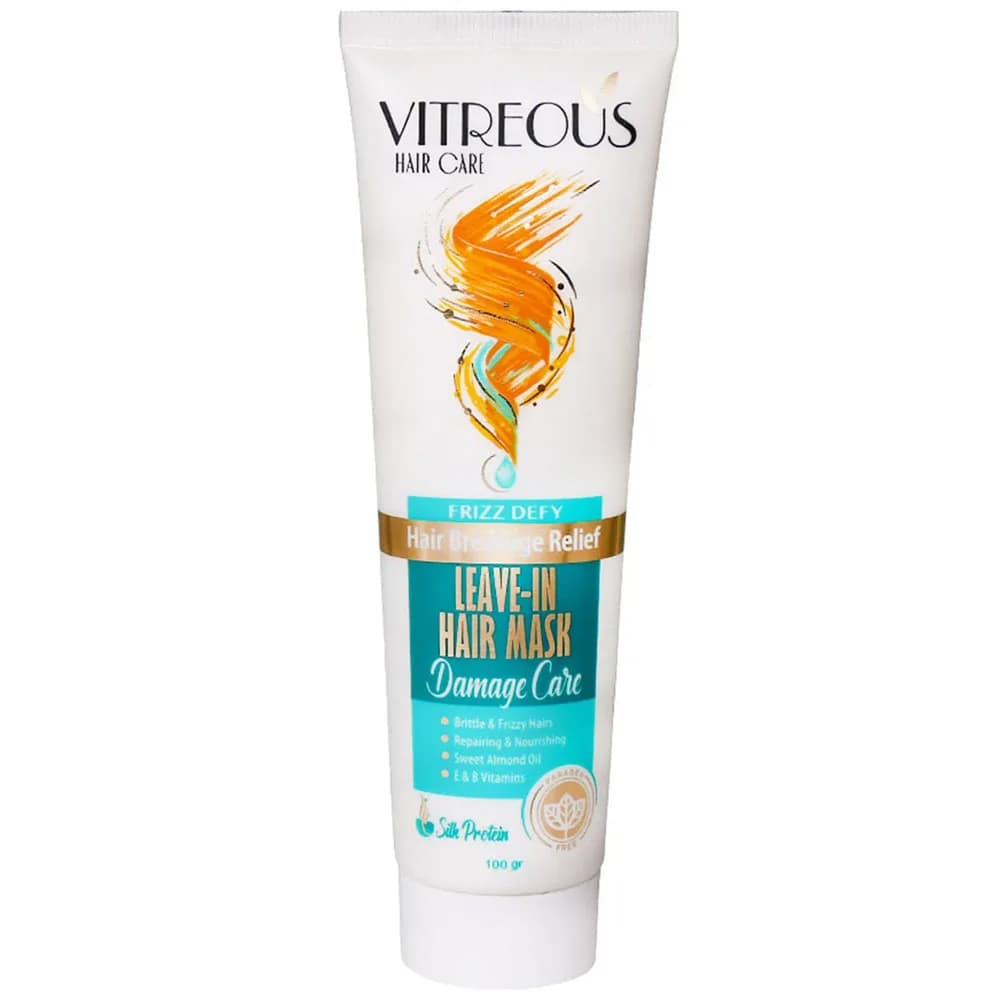 ماسک مو مخصوص موهای شکننده و وزدار ویتروس Vitreous حجم 100 گرم