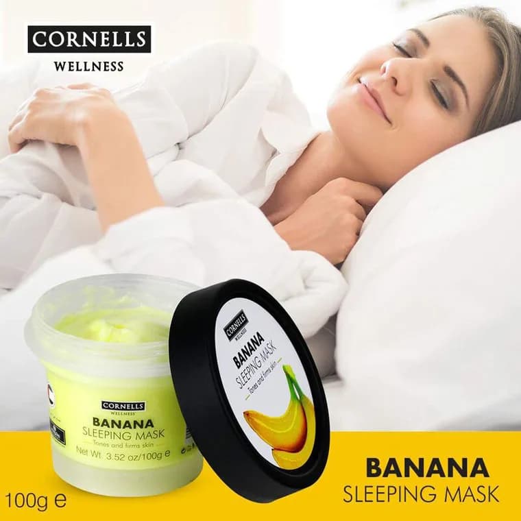 ماسک خواب آبرسان و تغذیه کننده موز کورنلس CORNELLS حجم 100 گرم — تصویر ۴