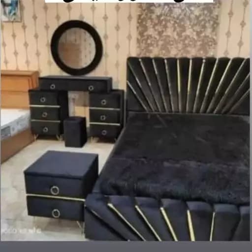 تخت خواب دونفره همراه با لوازم کد 24 مبلمان فرنا مدل 1143430