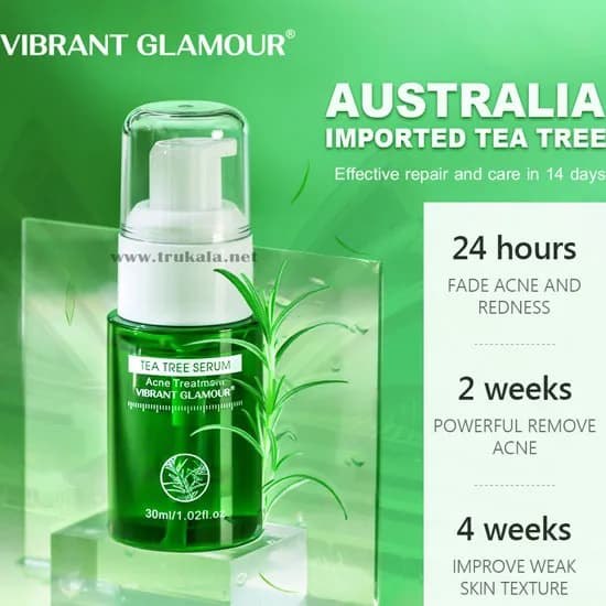 سرم ضدجوش چای سبز ویبرانت گلامور vibrant glamour حجم 30 میل — تصویر ۲