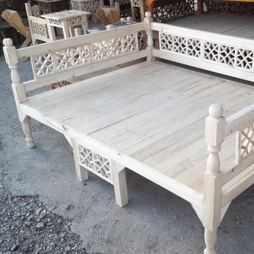 تخت سنتی چوبی دور همی مبلمان فرنا مدل 1143408