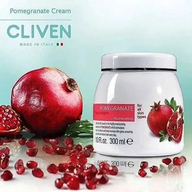 کرم صورت آبرسان و شفاف کننده انار کلیون Cliven حجم 300 میل — تصویر ۴