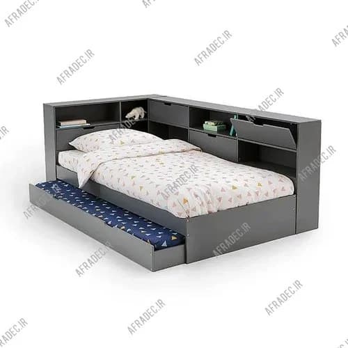 تخت خواب یک نفره مدل ویترین دار ..F50025 مبلمان فرنا مدل 1143374