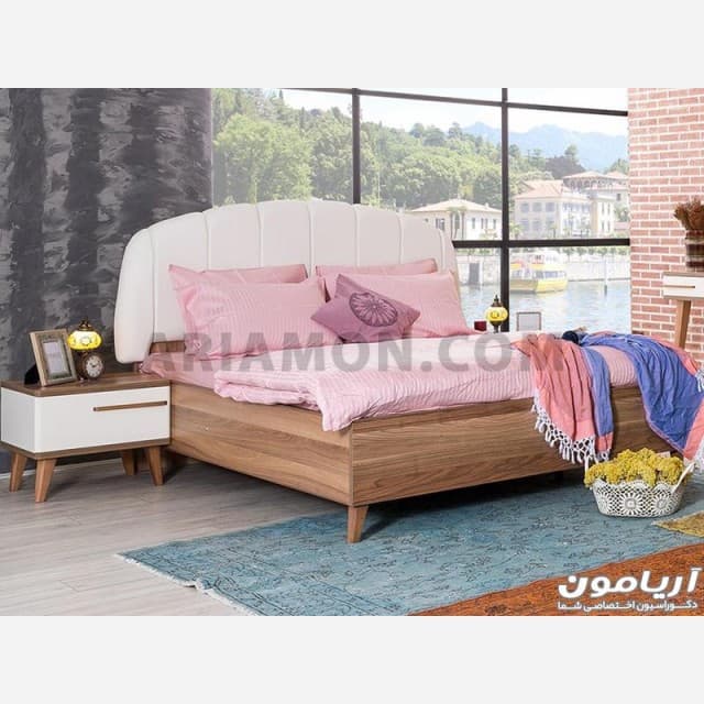 تخت خواب دونفره بسیار زیبا وشیک F7008 مبلمان فرنا مدل 1143365 — تصویر ۲