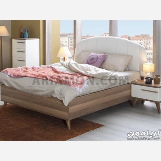 تخت خواب دونفره بسیار زیبا وشیک F7008 مبلمان فرنا مدل 1143365