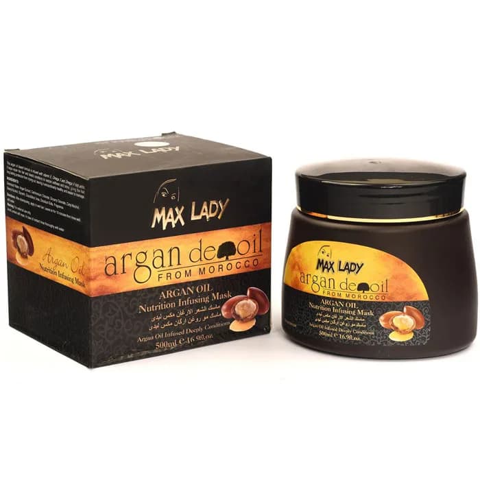 ماسک مو روغن آرگان مکس لیدی Max lady حجم 500 میل