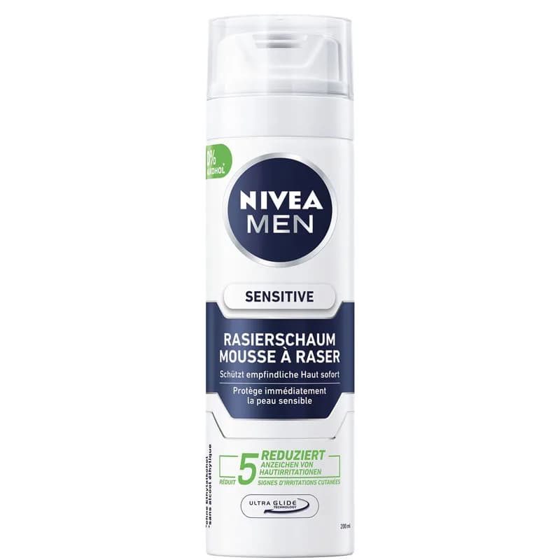 فوم اصلاح نیوا مدل سنسیتیو sensitive nivea حجم 200 میل