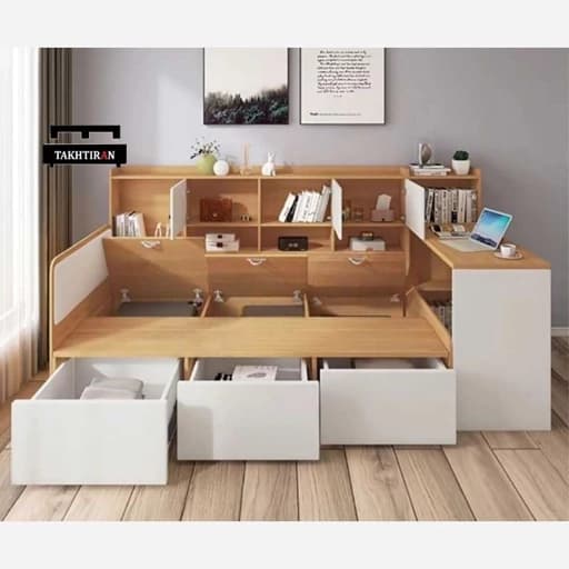 تخت دونفره ویترین دار F60077 مبلمان فرنا مدل 1143333