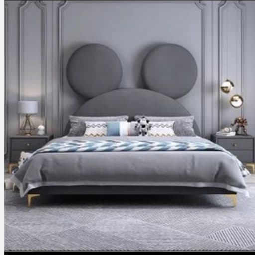تخت خواب یک و نیم نفره همراه با میز پایتختی دوعددF879 مبلمان فرنا مدل 1143329