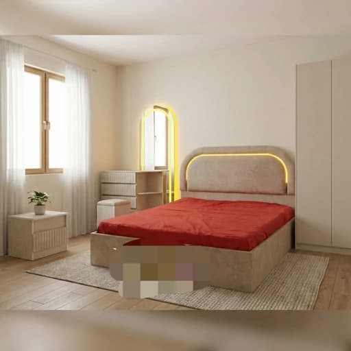تخت تمام پارچه مدل تدی مبلمان فرنا مدل 1143321