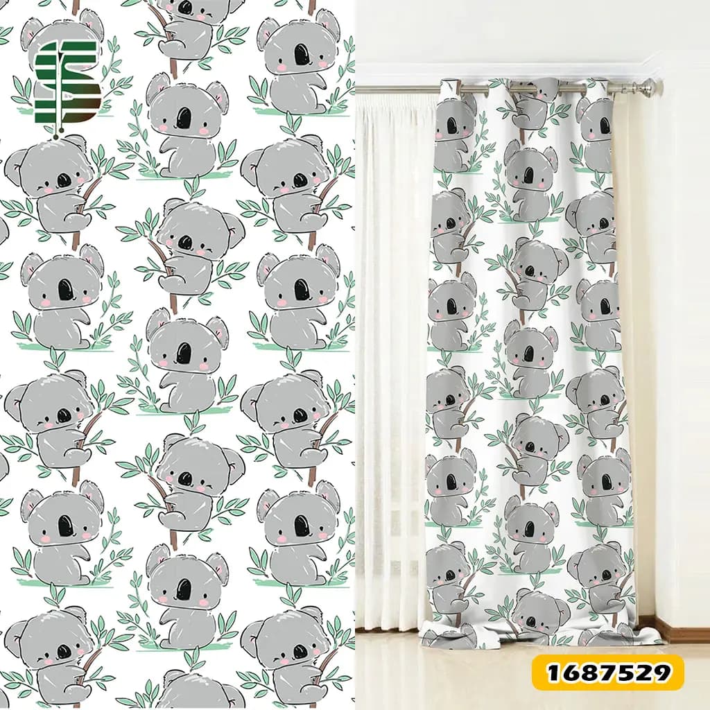 پرده پانچ کودک کد 1687529 طرح کوالا