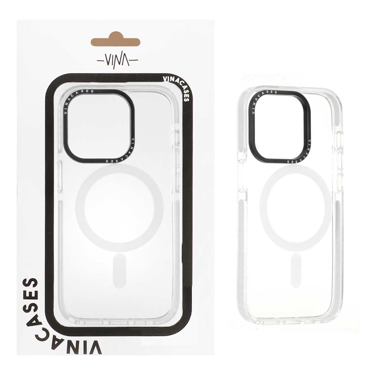 قاب اورجینال Vina شفاف Magsafe مدل Apple iPhone 14 Pro – سفید (پک دار) – VIN