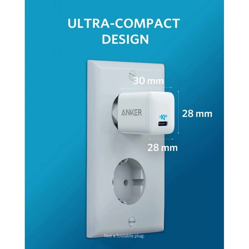 آداپتور شارژر انکر مدل Anker powerport3 20w cube A2149 — تصویر ۸